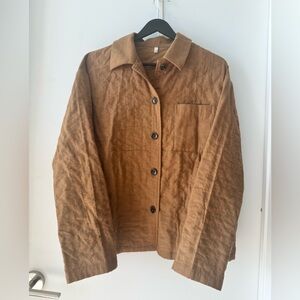 Muji Camel Button-Up Jacket